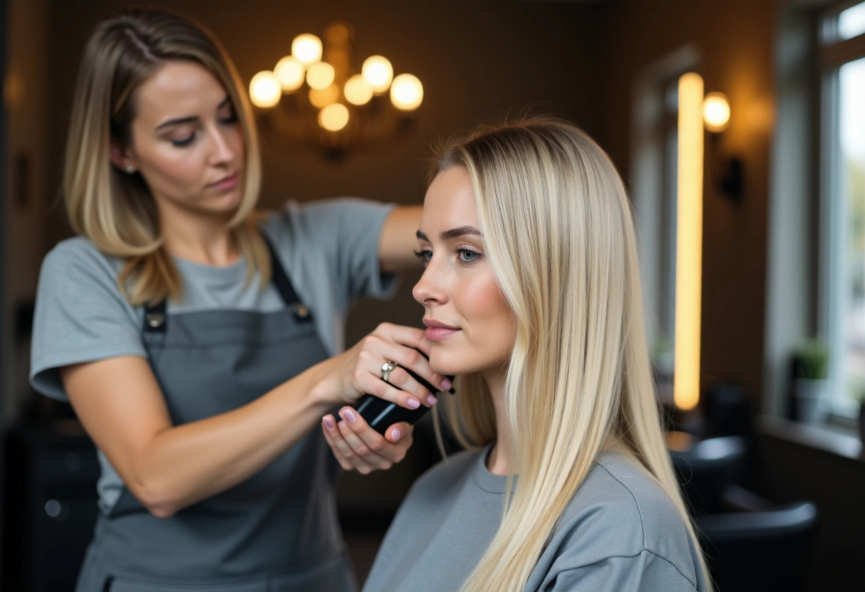 routine capillaire  cheveux blond cendré